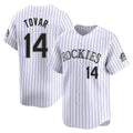 Fenge C.Rockies #14 Ezequiel Tovar Player White Limited Home Stitched Jerseys