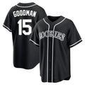 Fenge C.Rockies #15 Hunter Goodman Player Black Fashion Out Home Game Stitched Jerseys