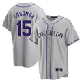 Fenge C.Rockies #15 Hunter Goodman Player Gray Game Home Stitched Jerseys