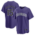 Fenge C.Rockies #15 Hunter Goodman Player Purple Game Home Stitched Jerseys