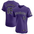 Fenge C.Rockies #15 Hunter Goodman Player Purple Limited Elite Home Stitched Jerseys