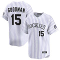 Fenge C.Rockies #15 Hunter Goodman Player White Limited Home Stitched Jerseys