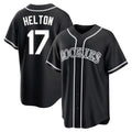 Fenge C.Rockies #17 Todd Helton Player Black Fashion Out Home Game Stitched Jerseys