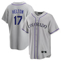 Fenge C.Rockies #17 Todd Helton Player Gray Game Home Stitched Jerseys