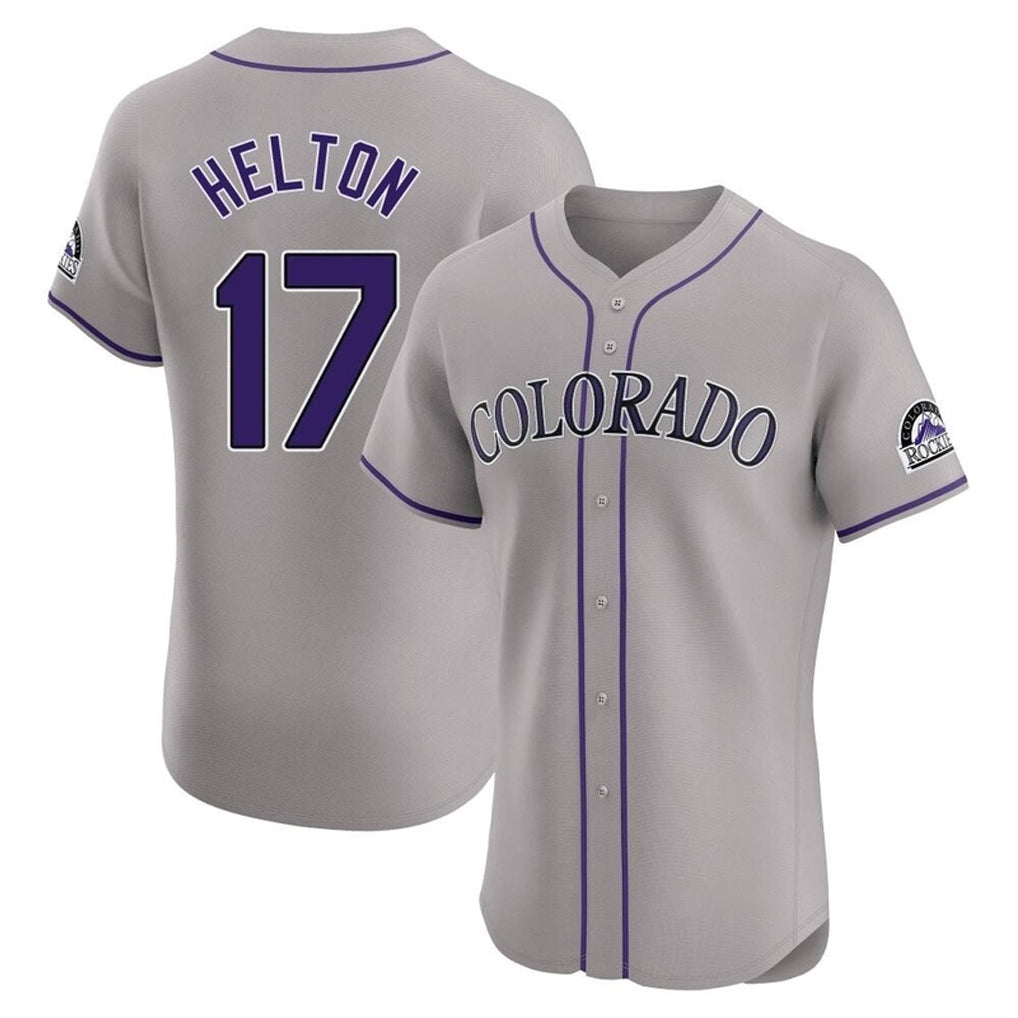 Fenge C.Rockies #17 Todd Helton Player Gray Limited Elite Home Stitched Jerseys
