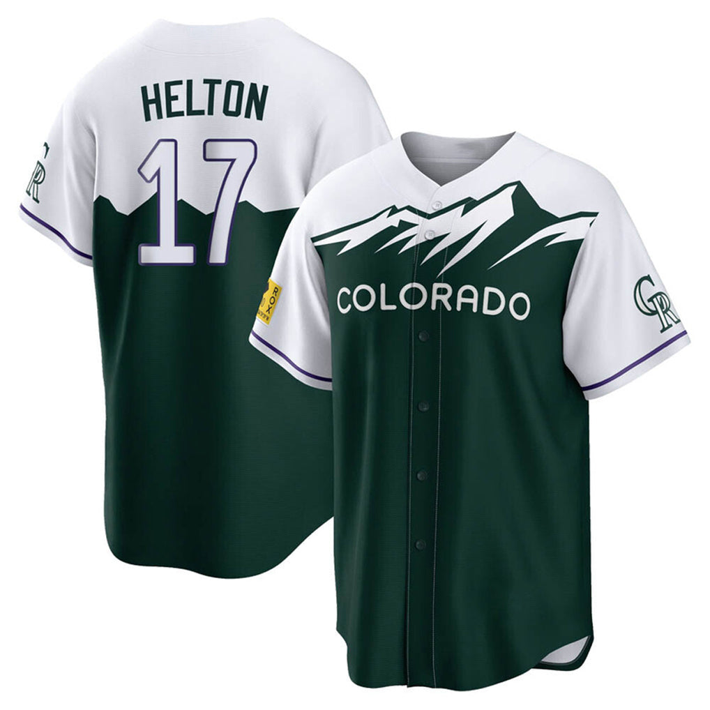 Fenge C.Rockies #17 Todd Helton Player Green City Connect Home Game Stitched Jerseys
