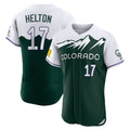 Fenge C.Rockies #17 Todd Helton Player Green City Connect Limited Elite Home Stitched Jerseys