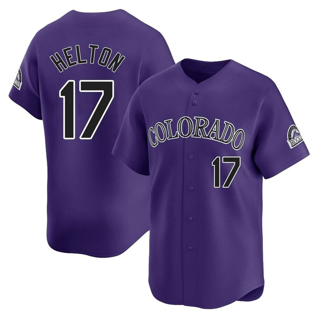 Fenge C.Rockies #17 Todd Helton Player Purple Limited Home Stitched Jerseys