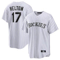 Fenge C.Rockies #17 Todd Helton Player White Game Home Stitched Jerseys