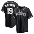 Fenge C.Rockies #19 Charlie Blackmon Player Black Fashion Out Home Game Stitched Jerseys