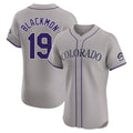 Fenge C.Rockies #19 Charlie Blackmon Player Gray Limited Elite Home Stitched Jerseys