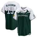 Fenge C.Rockies #19 Charlie Blackmon Player Green City Connect Home Game Stitched Jerseys