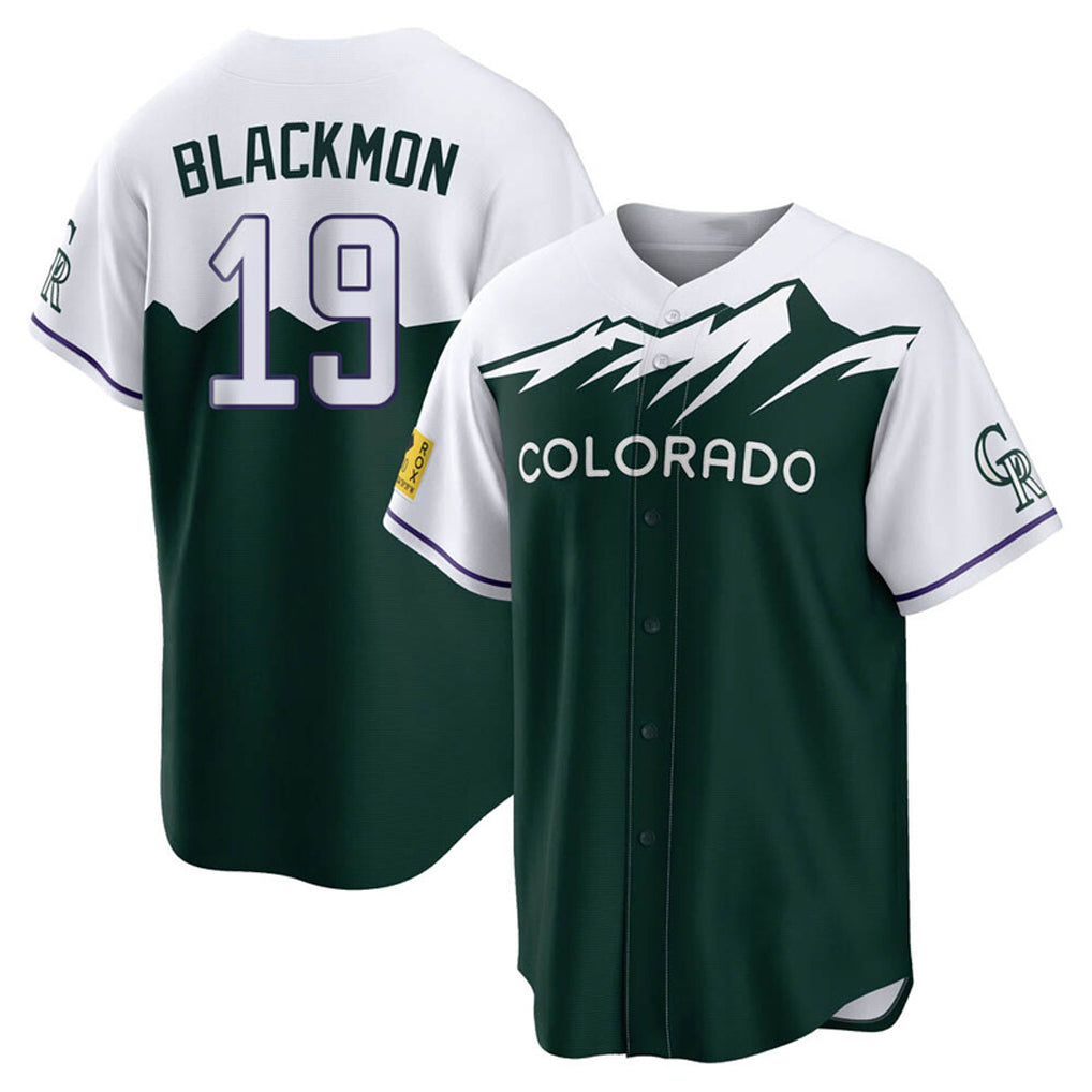 Fenge C.Rockies #19 Charlie Blackmon Player Green City Connect Home Game Stitched Jerseys