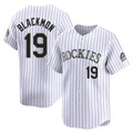 Fenge C.Rockies #19 Charlie Blackmon Player White Limited Home Stitched Jerseys