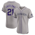 Fenge C.Rockies #21 Kyle Freeland Player Gray Limited Elite Home Stitched Jerseys