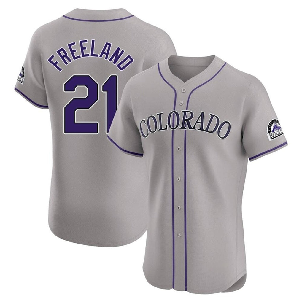 Fenge C.Rockies #21 Kyle Freeland Player Gray Limited Elite Home Stitched Jerseys