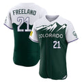 Fenge C.Rockies #21 Kyle Freeland Player Green City Connect Limited Elite Home Stitched Jerseys