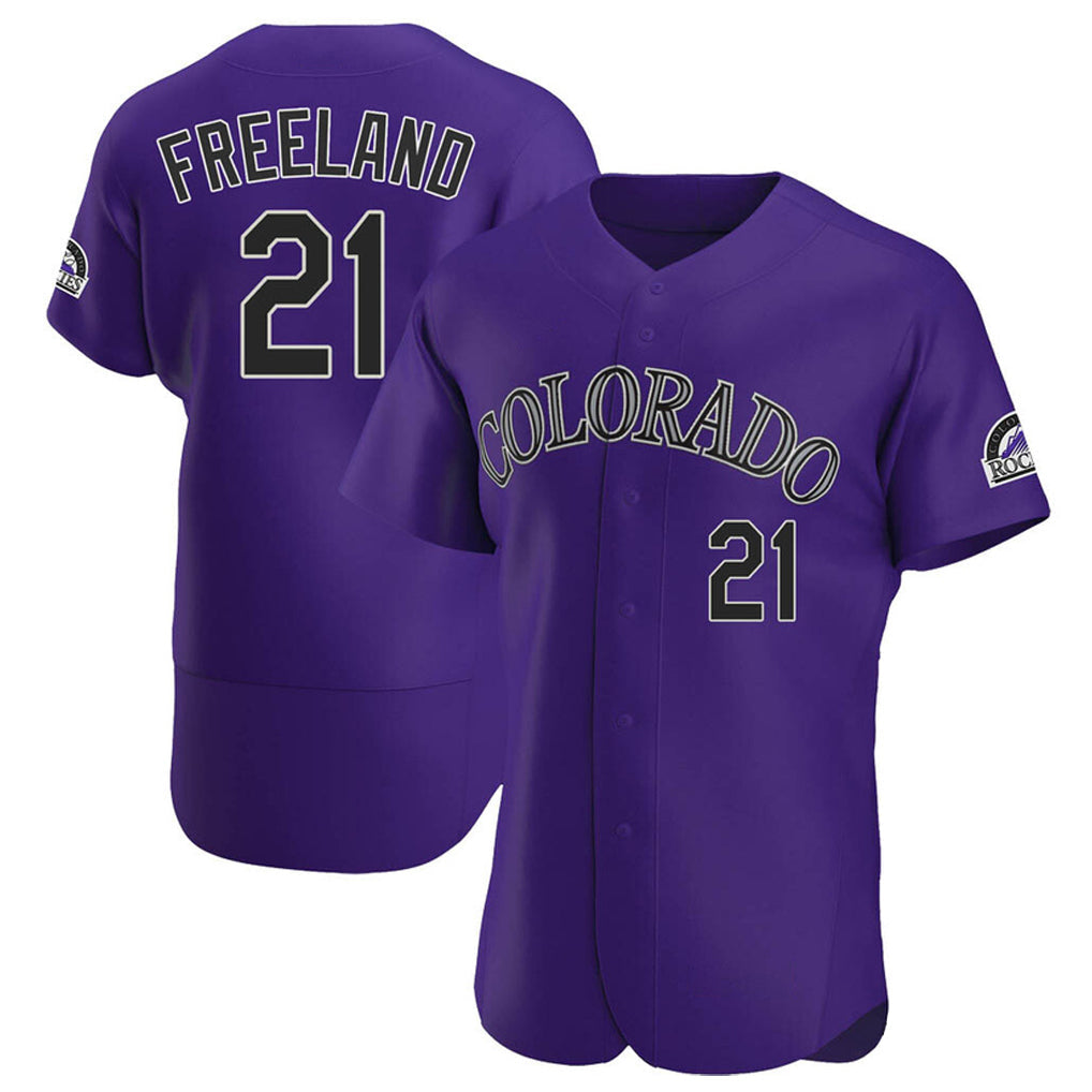 Fenge C.Rockies #21 Kyle Freeland Player Purple Limited Elite Home Stitched Jerseys