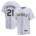 Fenge C.Rockies #21 Kyle Freeland Player White Game Home Stitched Jerseys