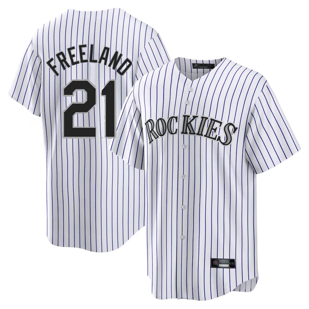 Fenge C.Rockies #21 Kyle Freeland Player White Game Home Stitched Jerseys