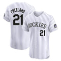 Fenge C.Rockies #21 Kyle Freeland Player White Limited Elite Home Stitched Jerseys