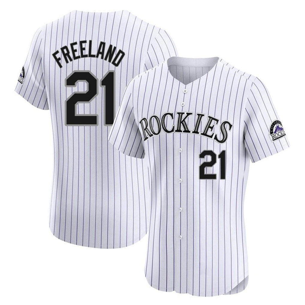 Fenge C.Rockies #21 Kyle Freeland Player White Limited Elite Home Stitched Jerseys