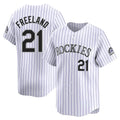 Fenge C.Rockies #21 Kyle Freeland Player White Limited Home Stitched Jerseys