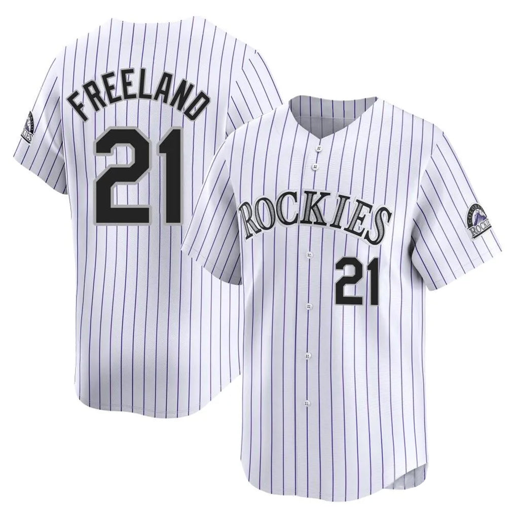 Fenge C.Rockies #21 Kyle Freeland Player White Limited Home Stitched Jerseys