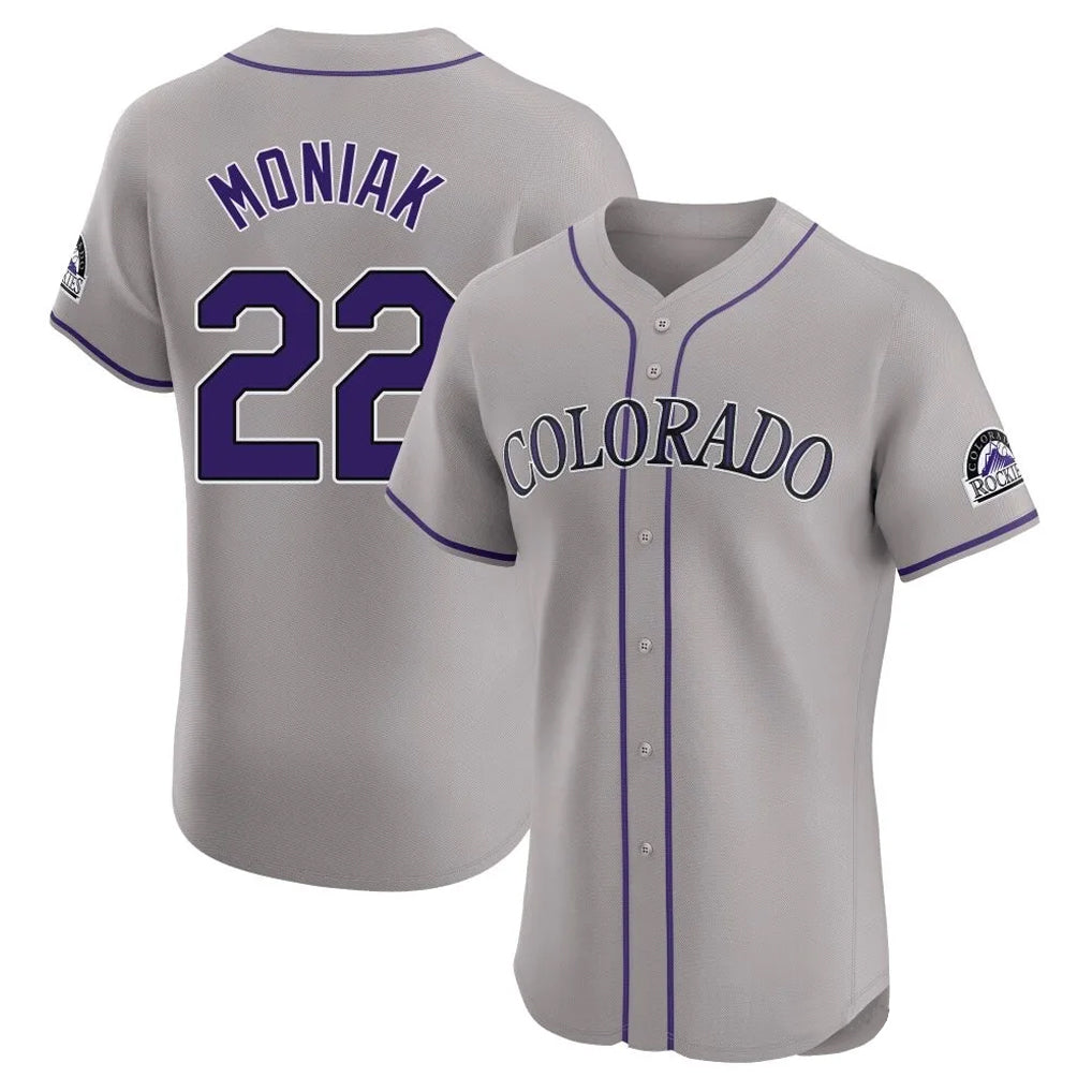 Fenge C.Rockies #22 Mickey Moniak Player Gray Limited Elite Home Stitched Jerseys