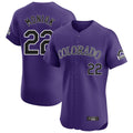 Fenge C.Rockies #22 Mickey Moniak Player Purple Limited Elite Home Stitched Jerseys