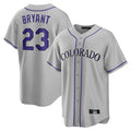 Fenge C.Rockies #23 Kris Bryant Player Gray Game Home Stitched Jerseys