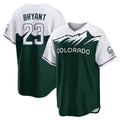 Fenge C.Rockies #23 Kris Bryant Player Green City Connect Home Game Stitched Jerseys