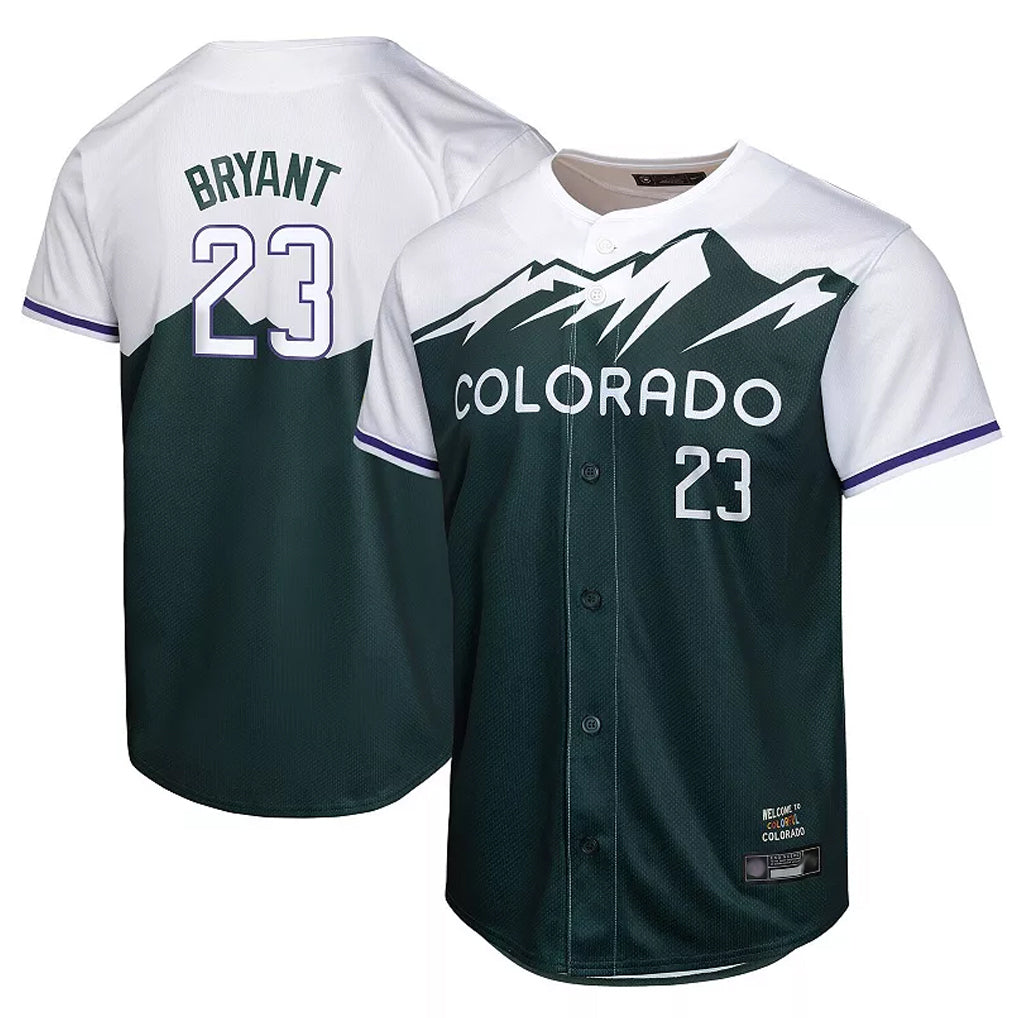 Fenge C.Rockies #23 Kris Bryant Player Green City Connect Limited Home Game Stitched Jerseys