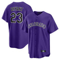 Fenge C.Rockies #23 Kris Bryant Player Purple Game Home Stitched Jerseys