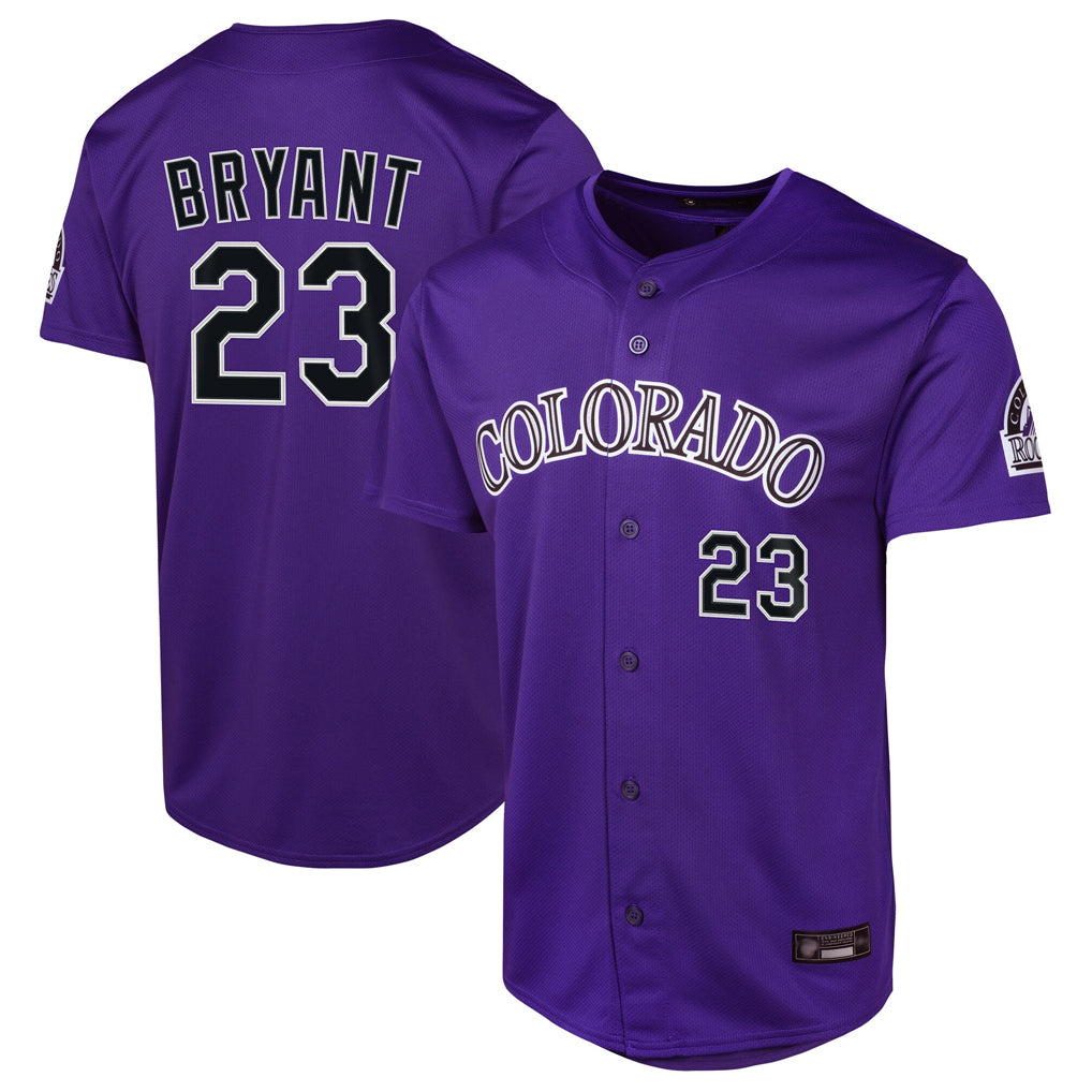Fenge C.Rockies #23 Kris Bryant Player Purple Limited Home Game Stitched Jerseys