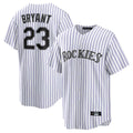 Fenge C.Rockies #23 Kris Bryant Player White Game Home Stitched Jerseys
