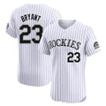 Fenge C.Rockies #23 Kris Bryant Player White Limited Elite Home Stitched Jerseys