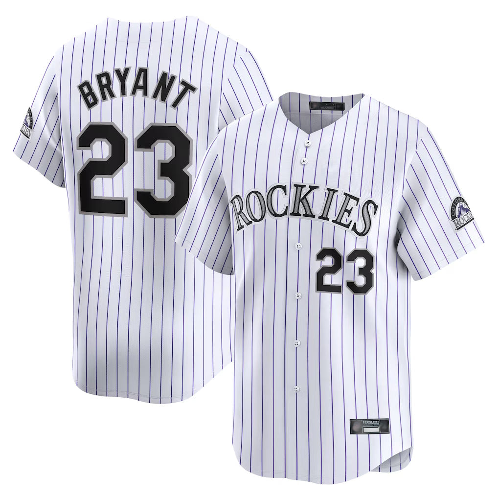 Fenge C.Rockies #23 Kris Bryant Player White Limited Home Stitched Jerseys