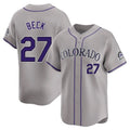 Fenge C.Rockies #27 Jordan Beck Player Gray Limited Home Stitched Jerseys
