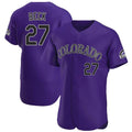 Fenge C.Rockies #27 Jordan Beck Player Purple Limited Elite Home Stitched Jerseys