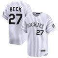Fenge C.Rockies #27 Jordan Beck Player White Limited Home Stitched Jersey