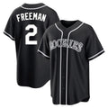 Fenge C.Rockies #2 Tyler Freeman Player Black Fashion Out Home Game Stitched Jerseys