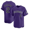 Fenge C.Rockies #2 Tyler Freeman Player Purple Limited Home Stitched Jerseys