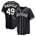 Fenge C.Rockies #49 Antonio Senzatela Player Black Fashion Out Home Game Stitched Jerseys