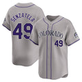 Fenge C.Rockies #49 Antonio Senzatela Player Gray Limited Home Stitched Jerseys