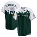 Fenge C.Rockies #49 Antonio Senzatela Player Green City Connect Home Game Stitched Jerseys