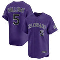 Fenge C.Rockies #5 Matt Holliday Player Purple Limited Home Stitched Jerseys