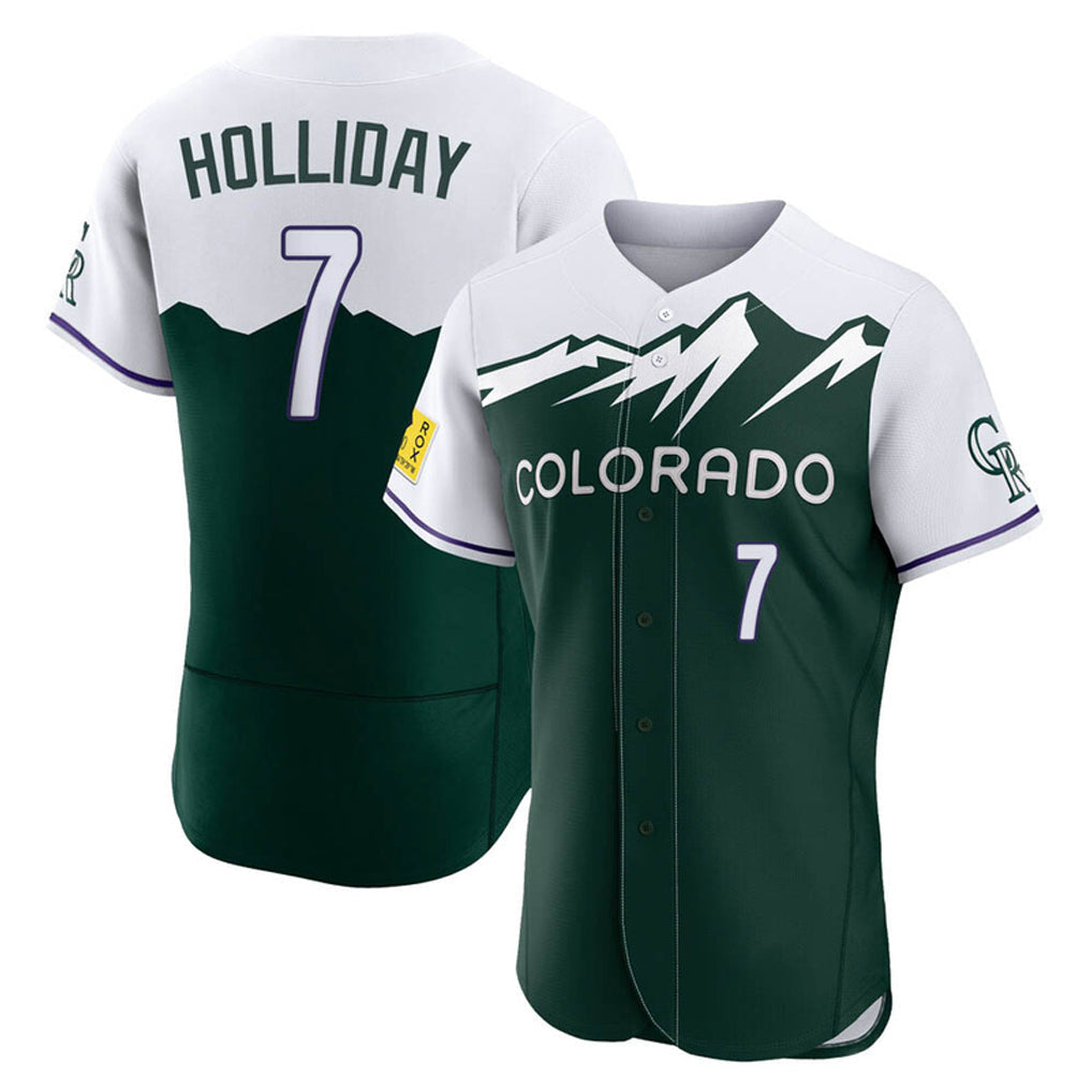 Fenge C.Rockies #7 Matt Holliday Player Green City Connect Limited Elite Home Stitched Jerseys