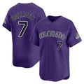 Fenge C.Rockies #7 Matt Holliday Player Purple Limited Home Stitched Jerseys