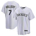 Fenge C.Rockies #7 Matt Holliday Player White Game Home Stitched Jerseys